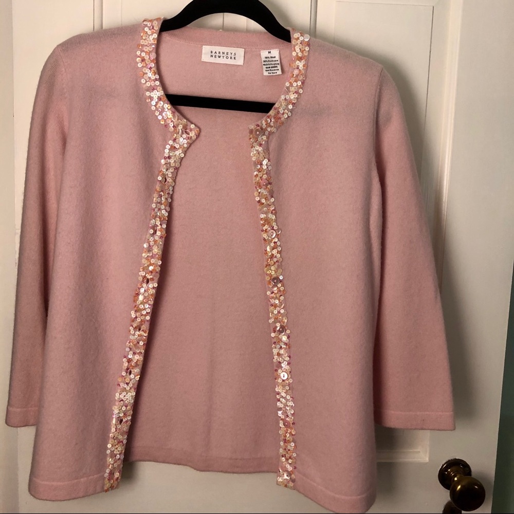 BARNEY’S detailed cashmere/ wool  cardigan
